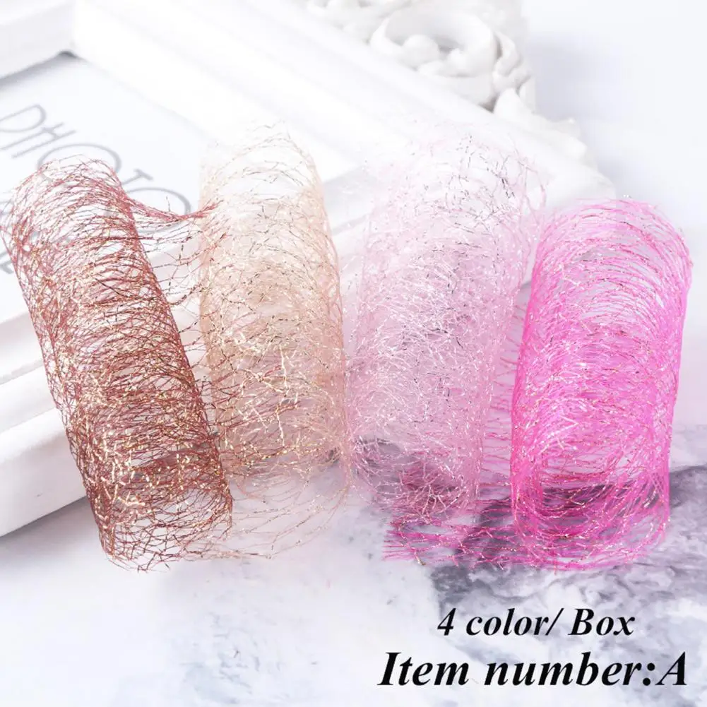 1Box Useful 3D Nail Art Mesh Stickers Beauty Accessory Nail Mesh Stickers Mesh Nail Art Sticker for Wedding