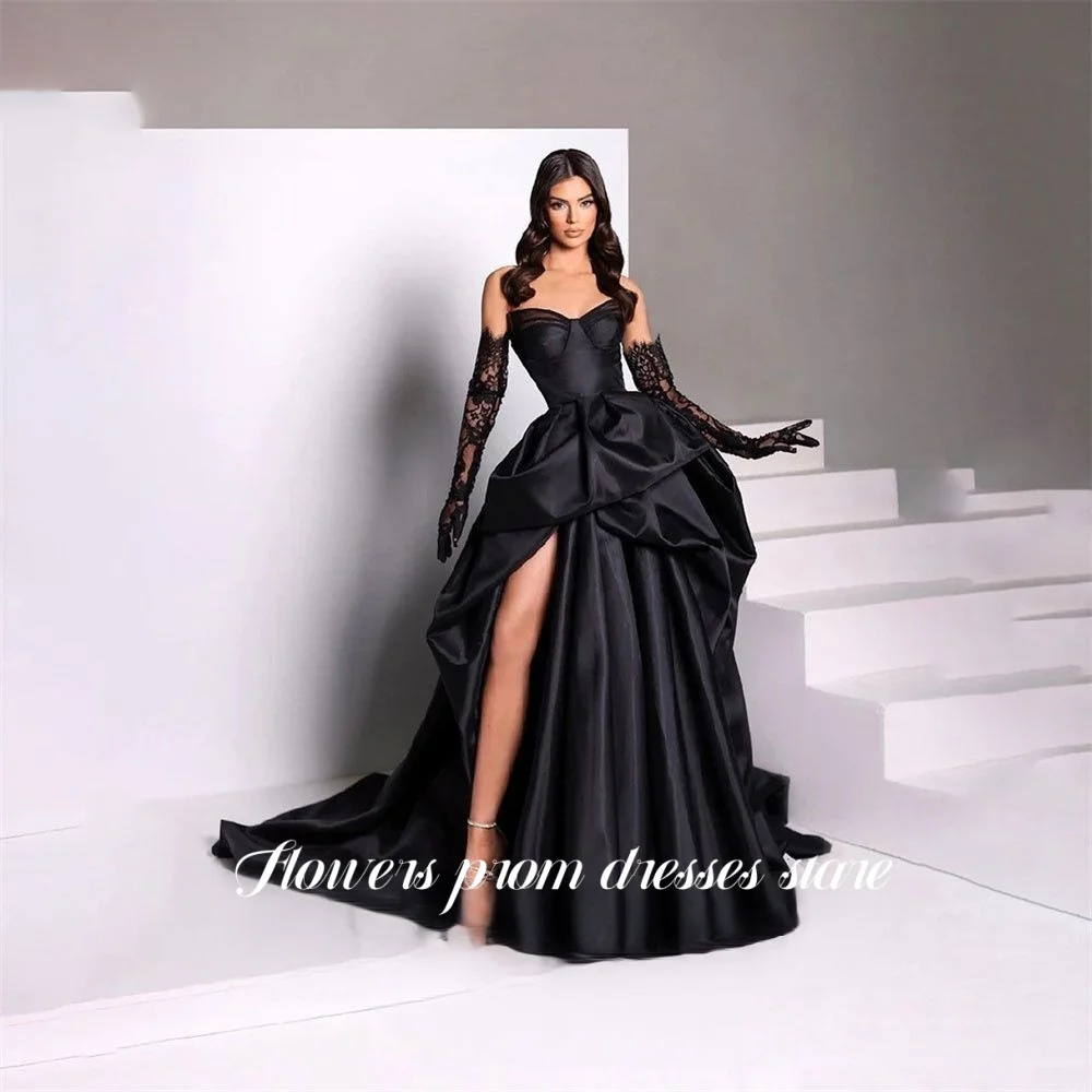 Kwiaty Prom Dress Formal Evening Gown Lace Elegant Prom Dress Sweetheart Wedding Evening Dress with Split robes de soirée