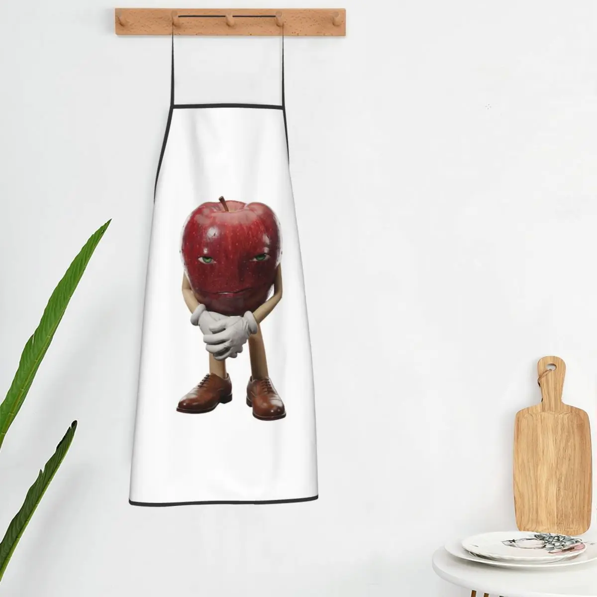 Me Asf Apple With Face Meme Aprons Chef Cooking Cuisine Tablier Bib Kitchen Cleaning Pinafore for Women Men Painting