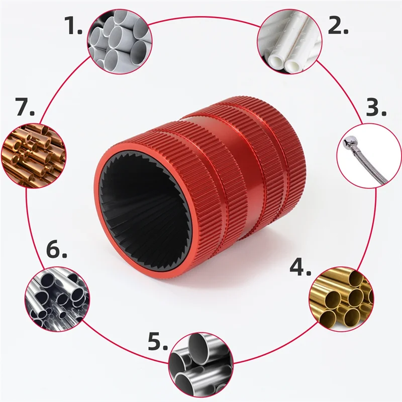ABRB-ferramenta de alargamento interno/externo 1/4 "a 1-3/8", Alargamento/Deburr/Bisel para alumínio, cobre PVC, tubos de aço inoxidável e Alargador de tubos