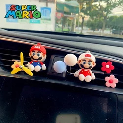 Super Marios Bros Car Air Outlet Clip aromaterapia decorazione Anime elica rotante accessori interni per auto Creative Cartoon