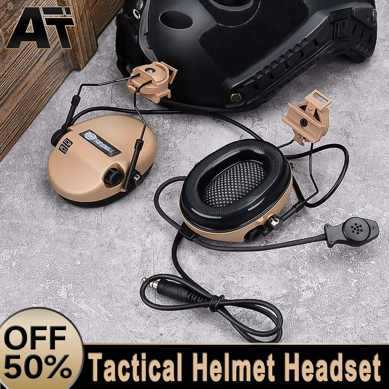 

WADSN Sordin Tactical Helmet Headset Communication Headphone With Civil Baofeng Kenwood U94 PTT Shooting Earphone Accessories