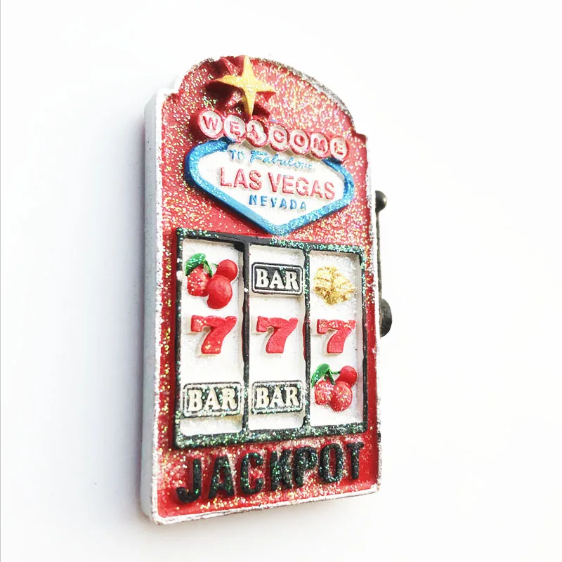 Las Vegas Creative slot machines Creative,Travel,Commemorate,Crafts,3D,Ornaments,Magnetism,Resin Material,Refrigerator Stickers