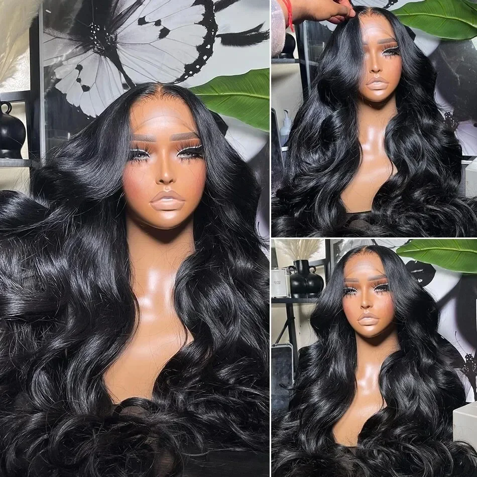 13x6 Body Wave Transparent  Lace Frontal Wigs 30 32 Inch Brazilian Remy Hair 13x4 HD Lace Frontal Human Hair Wigs 250 Density