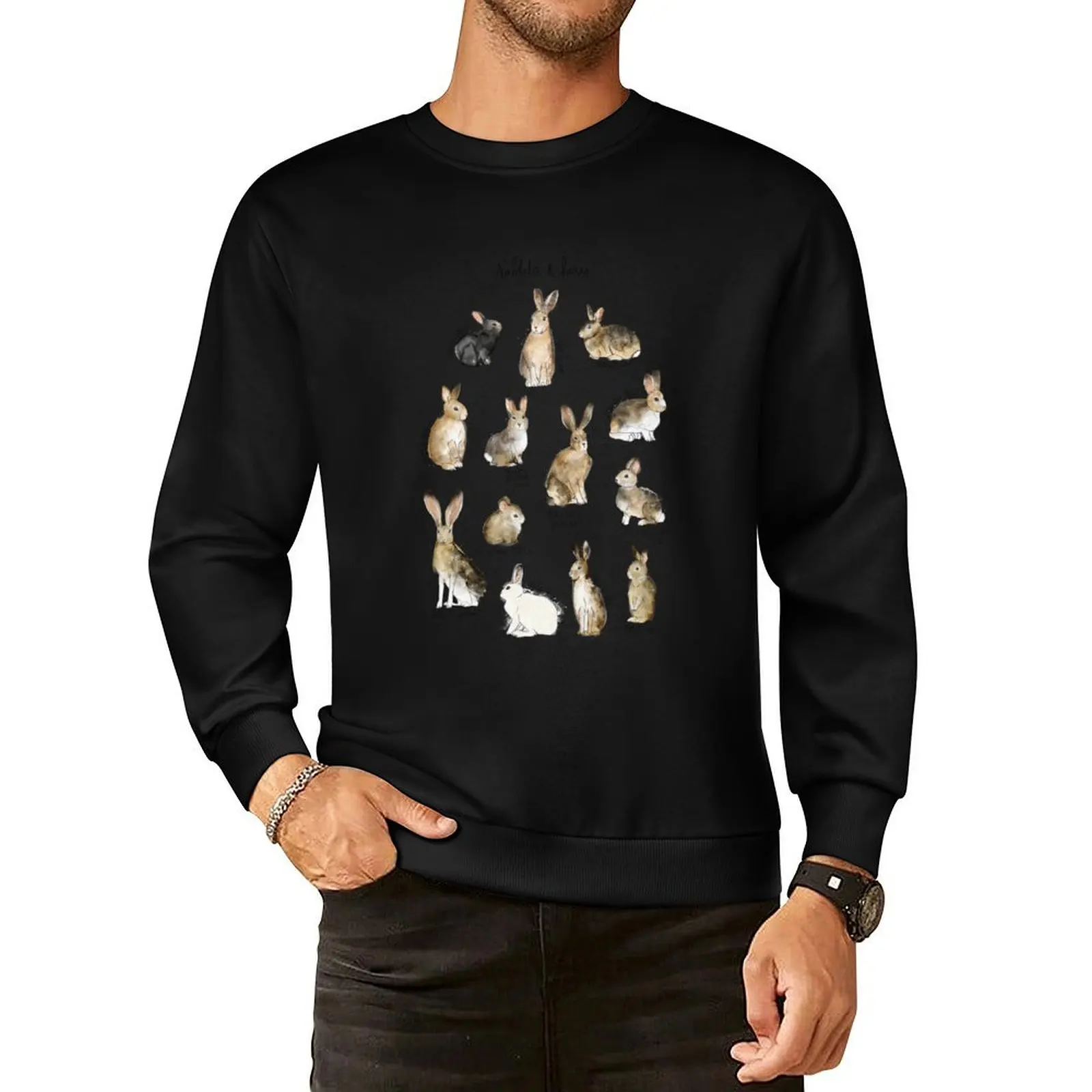 

Rabbits & Hares Pullover Hoodie autumn clothes japanese style oversize sweatshirt