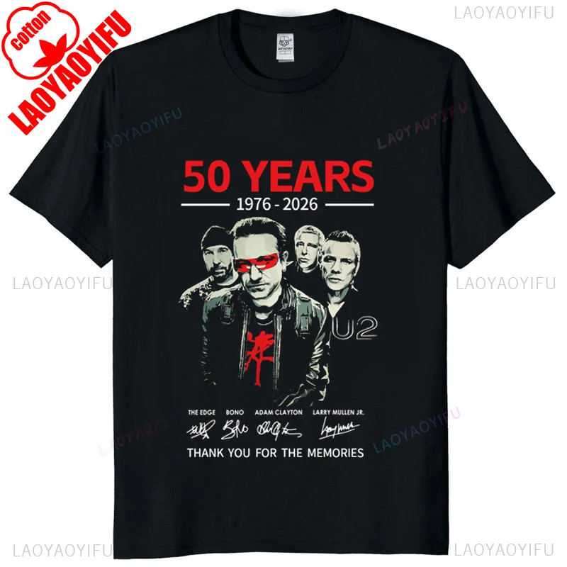 U2 50th Anniversary Vintage Rock T-Shirt Men's Casual