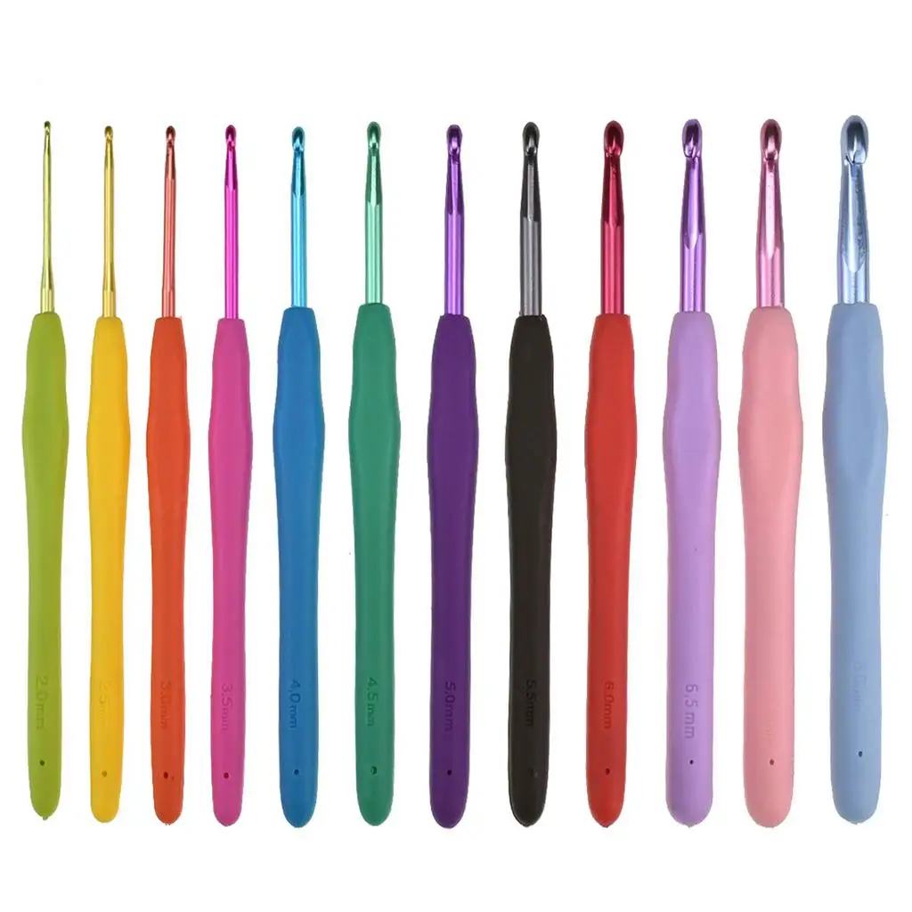 Crochet Hook Accessories Ergonomic Grip Knitting Toolkit Full Set Knitting and Crocheting Tools for DIY Handmade Crafts