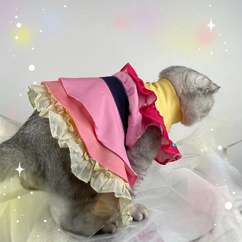 Ai Hoshino Cat Cosplay Uniform Costume Anime Oshi no Ko B-Komachi Ruby Hoshino Dress for Cats Dog Pet Puppy Kitten Clothes