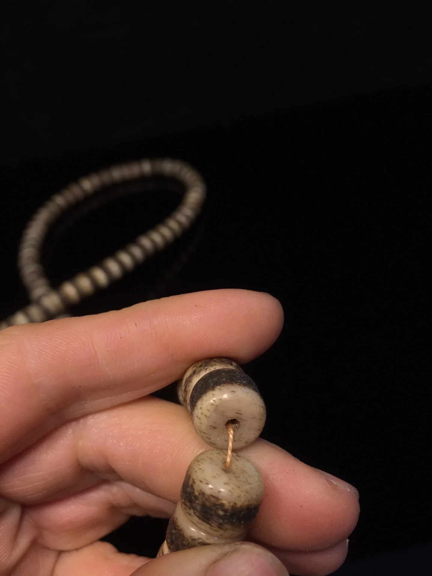 

15"Old Nepalese temples Old Gabbra 108 Buddha Beads Kapala Necklace Pendant Amulet Dharma Town house Exorcism