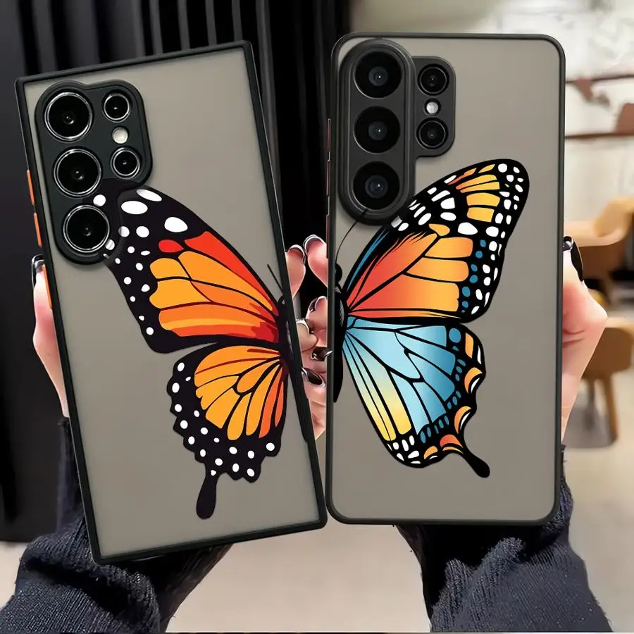 Gradient Butterfly Phone Cover Case for Samsung Galaxy S26 Ultra S23 FE S22 S25 FE S20 S24 Plus S26 Note 20 Ultra 10 S21