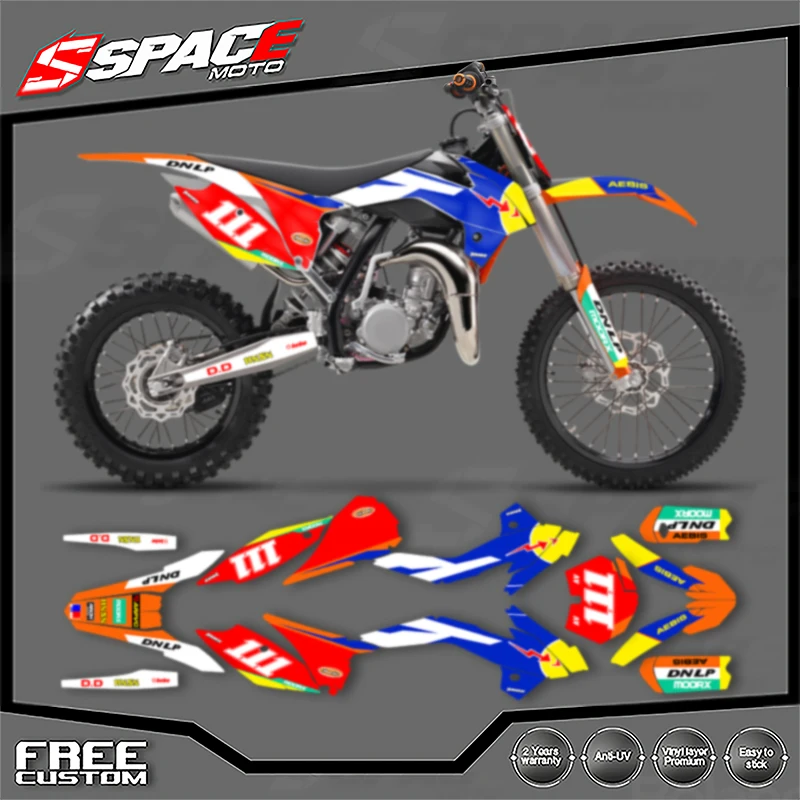 

SPACE Custom Motorcycle Graphics Background Decal for KTM SX SX85 2013 2014 SX85 2015 2016 2017 Stickers Kits 03