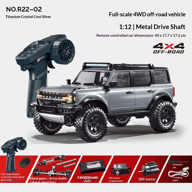 1:12 Full Scale RC Crawler 4WD Off-Road Remote Control Toy Car R22 Multiple Color Options Enjoy Controlling in Off-Road Competit