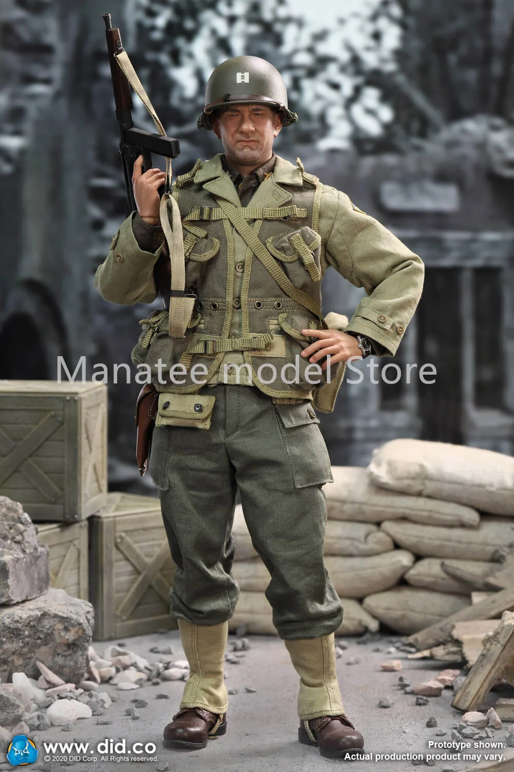 

In Stock 1/6th Toys Model Full Set Figures DID A80145 Captain Miller WWII Series Model For Fans Collection