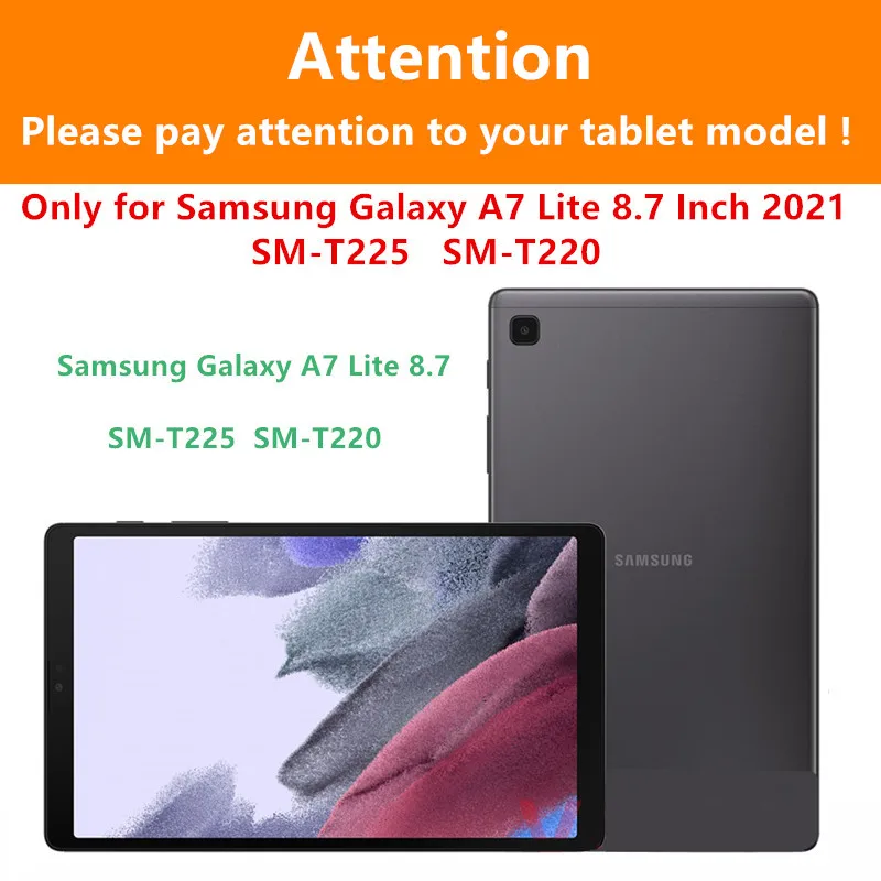 Dành Cho Samsung Galaxy Samsung Galaxy Tab A7 Lite 8.7 2021 SM-T220 T225 T227 Hoạt Hình Dễ Thương Trẻ Em Ốp Lưng Chống Sốc EVA Có Giá Đỡ Tay giá Đỡ Bao