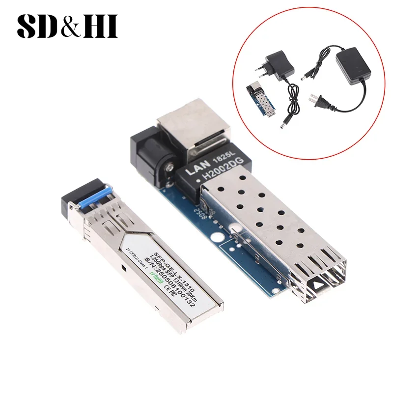 Moduł konwertera mediów Mini RPOE 1G z gniazdem SFP, transceiver SFP, gniazdo SFP, przełącznik światłowodowy Ethernet SFP z RJ45