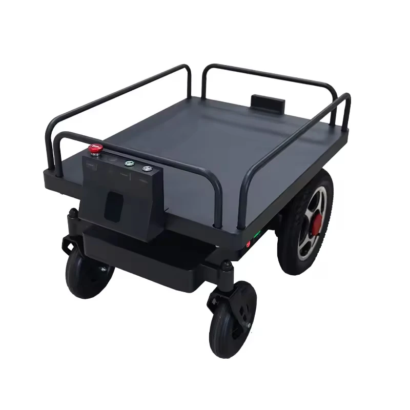 100kg Cargo Capacity 24V 2kW Electric AGV Robot Mobile Transport Cart with Motor Engine Core Warehouse Following System