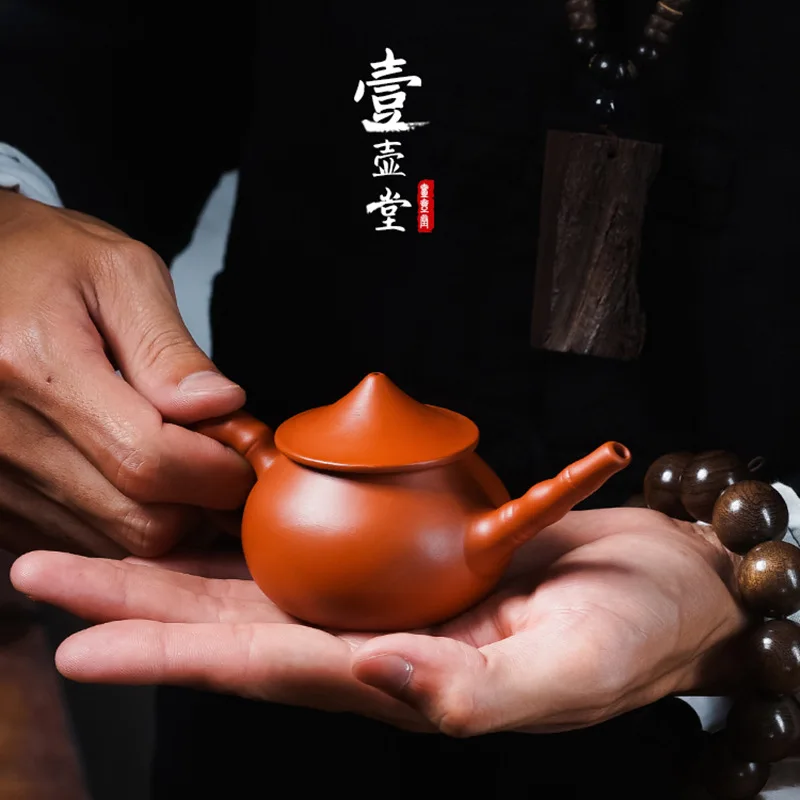 100ml Chinese Yixing Purple Clay Teapots Famous Handmade Dragon Pattern Xishi Tea Pot Raw Ore Dahongpao Kettle Zisha Tea Set