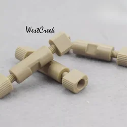 WESTCREEK 1/16 PEEK Hand Screw Joint Two-way Straight HPLC Shimadzu Agilent Waters Straight Connector Bi-pass Liquid Phase