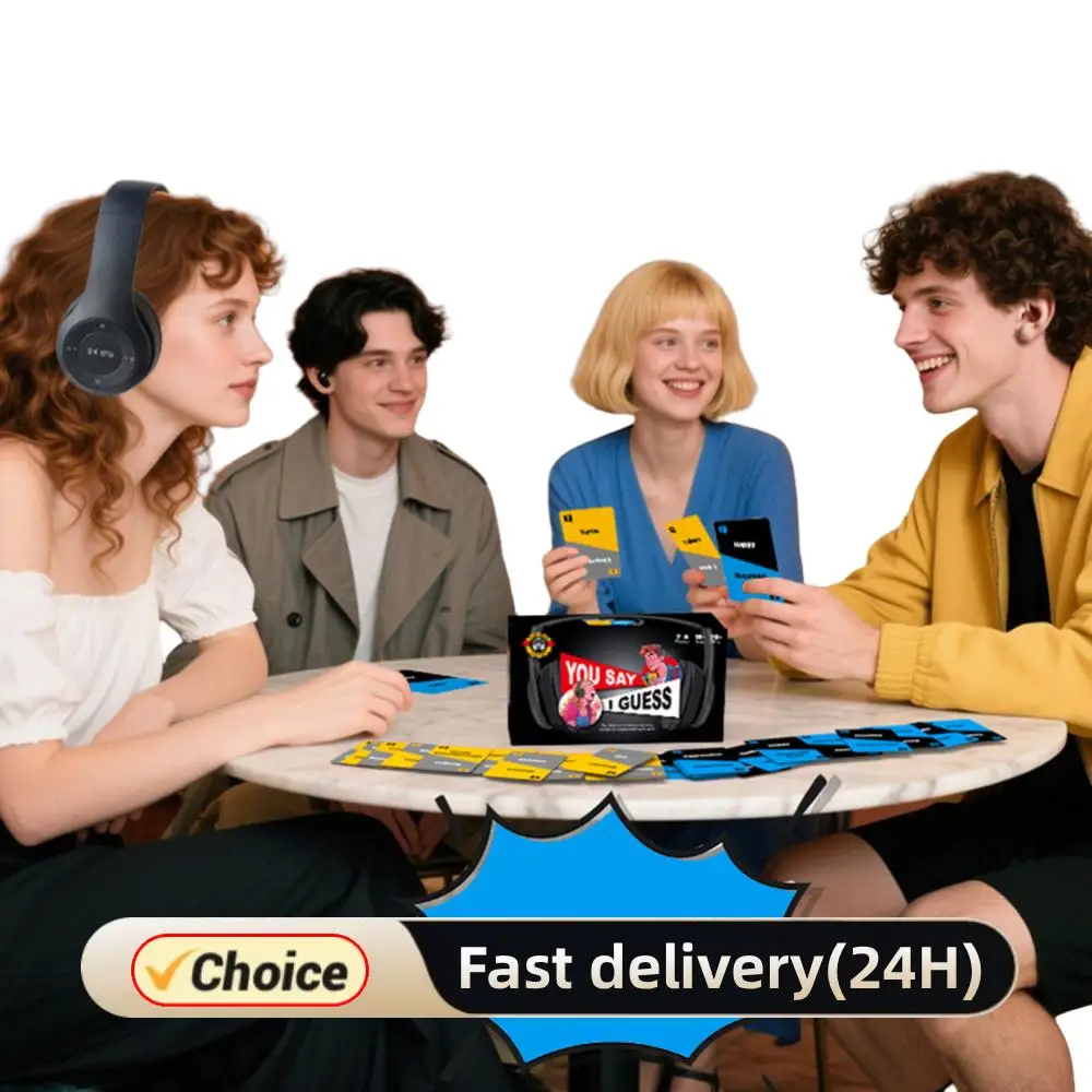 

Hearing Things Game & Headphone Lip Reading Party Games Funny Phrase Combos - Card Games Includes 100 Cards for Adults & Friends