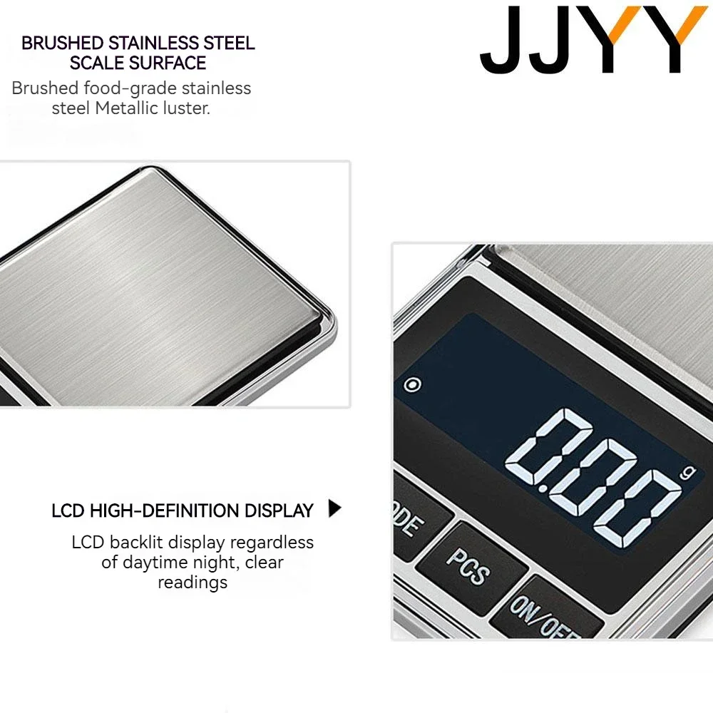 Electronic Jewelry Scale 0 01g Accuracy Precision Mini Pocket Scale Gram Scale for Gold Kitchen Weight Scale Digital Food Scale