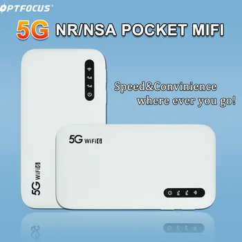 OPTFOCUS 5G NR NSA SIM 카드 모뎀, 와이파이 6, MIFI 포켓 와이파이 라우터, 4g5g LTE SIM 미니 와이파이 라우터 모뎀, 이탈리아 유럽, 5000mAh 