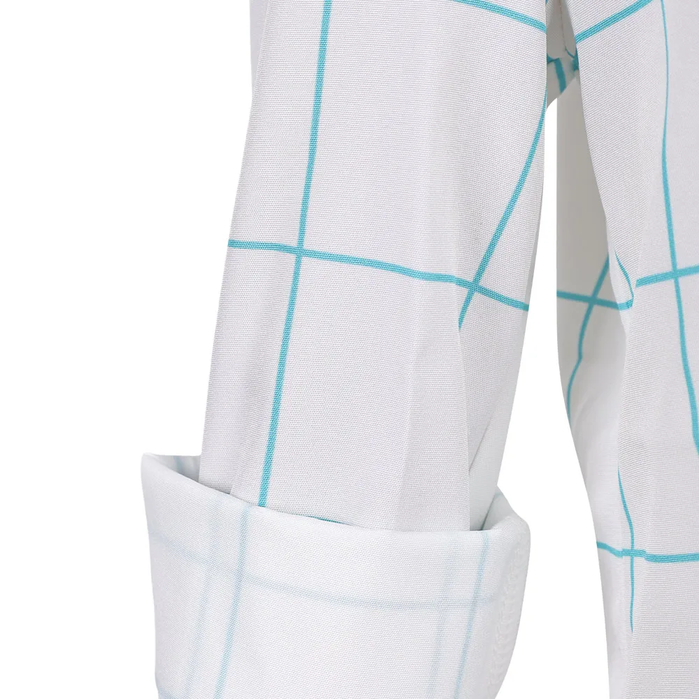 Jungen Dämonenjäger von KPop Jinu Cosplay Saja Jungen Weiß Kariertes Hemd Kinder Halloween Rollenspiel Kostüm Outfits Karneval Party Top