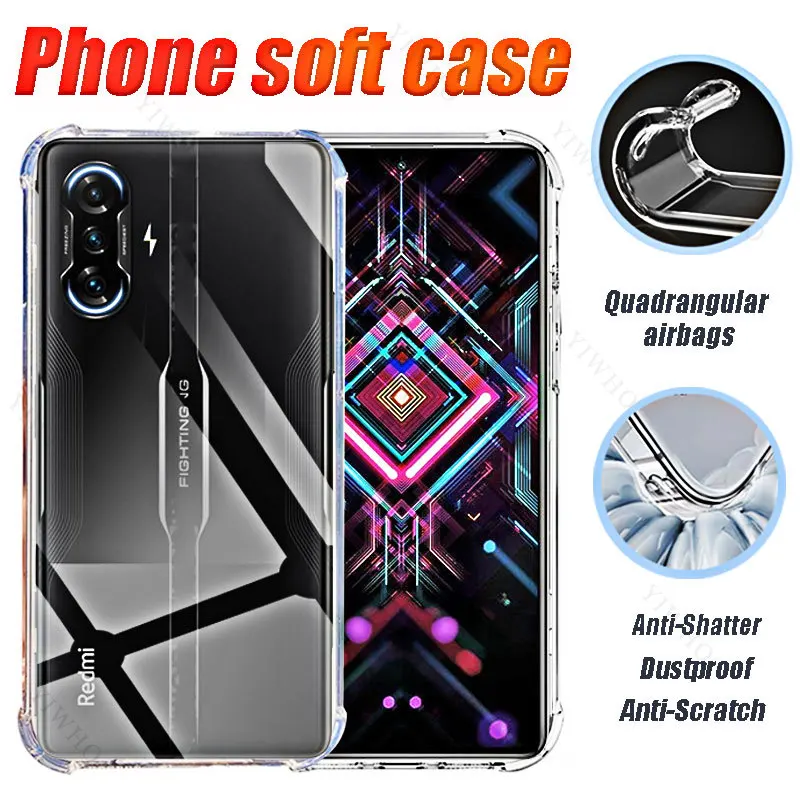 For Xiaomi Redmi K40 Gaming Clear Phone Soft Case TPU Transparent for Redmi K40Gaming 6.67