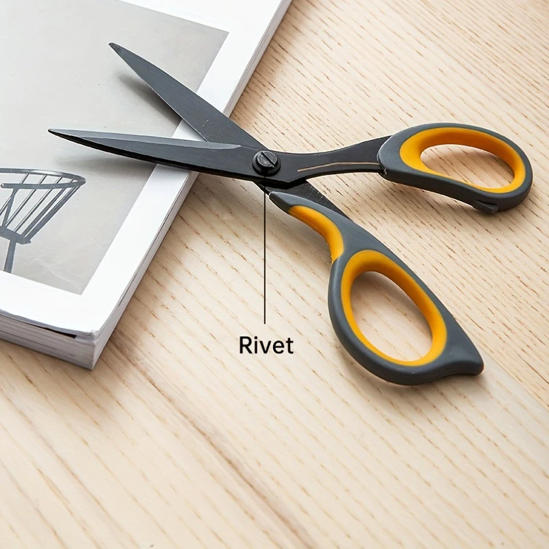 1 قطعة الفولاذ المقاوم للصدأ كبير المغلفة متعددة الوظائف المنزل مكتب مقص اليد الحرفية خياط القرطاسية مقص خمر 175/160 مللي متر