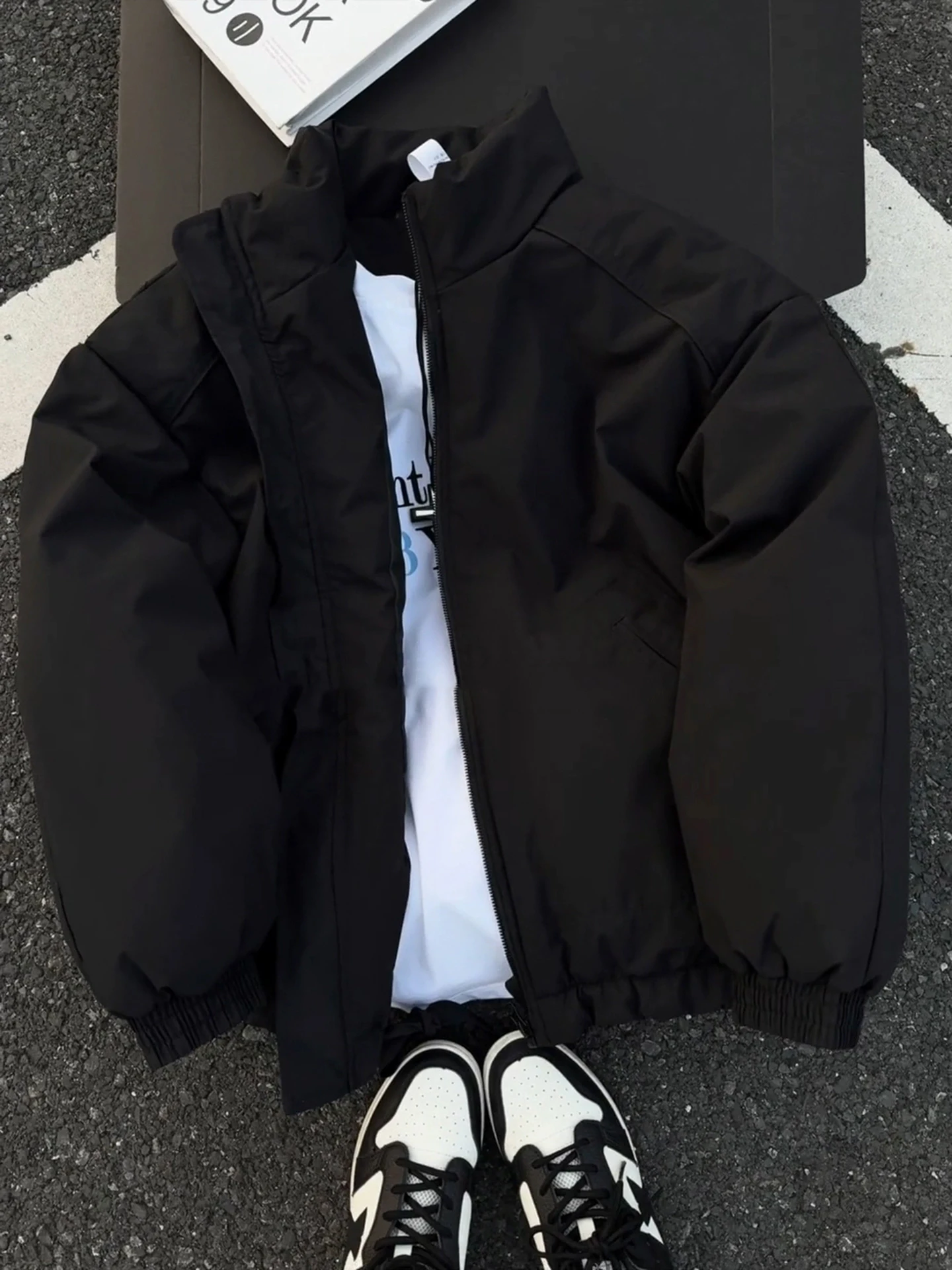 

Утепленная мужская зимняя куртка из хлопка с воротником-стойкой для активного отдыха, повседневная, теплая, молодежная, модная