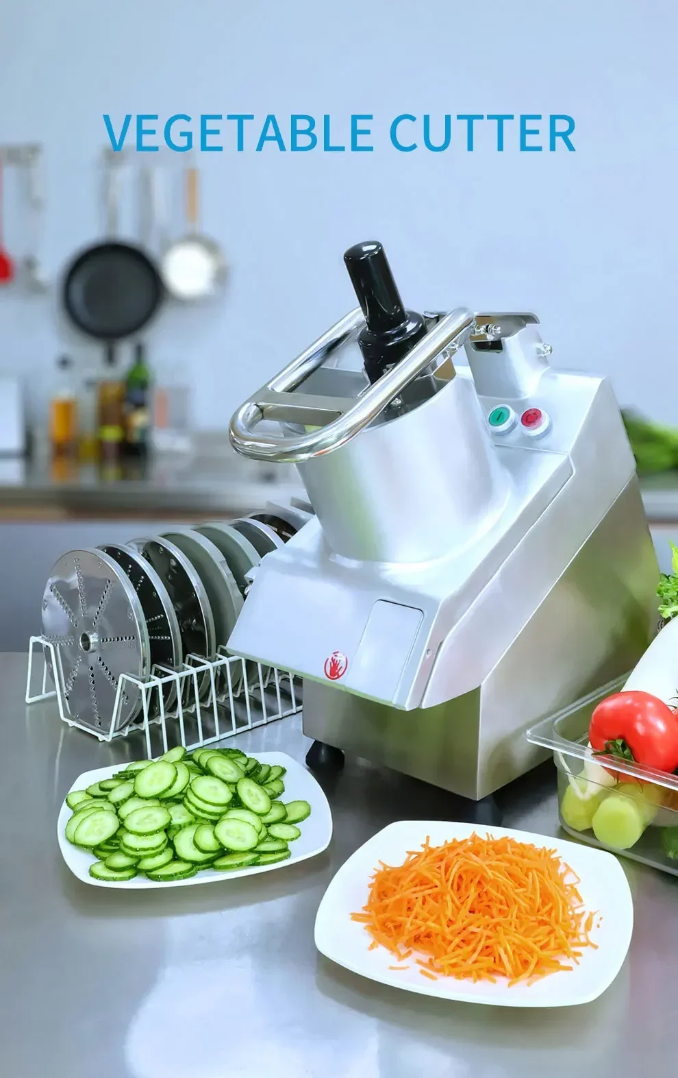 Automatic Electric Melon/Carrot Cutting Machine Commercial Kitchen Vegetable Cutter