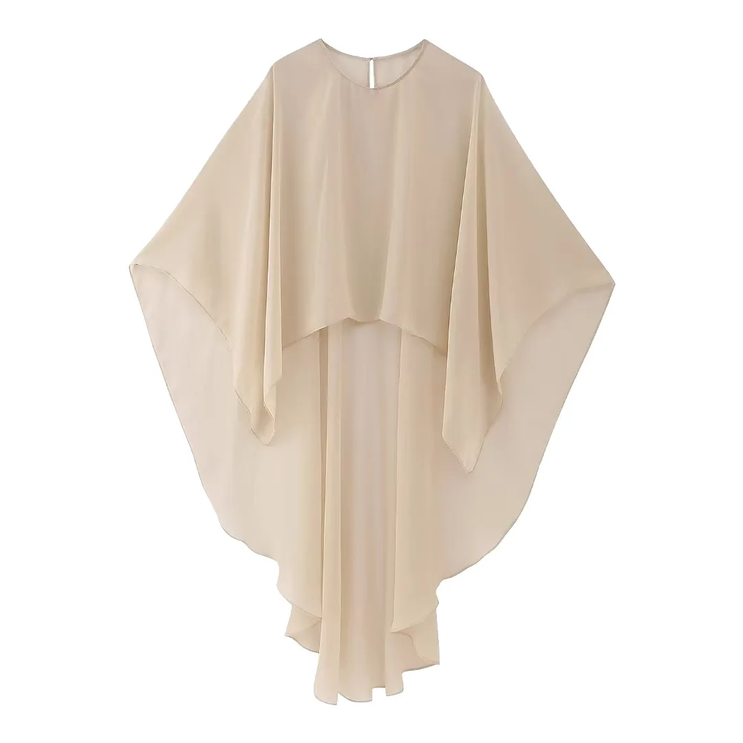 Womens Elegant Gauze Cape Chiffon Cloak