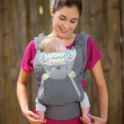 Newborn to Toddler Baby Carrier Ergonomic Infant Carrier with Hip Seat Lumbar Support Multi-Position Front and Back Carry