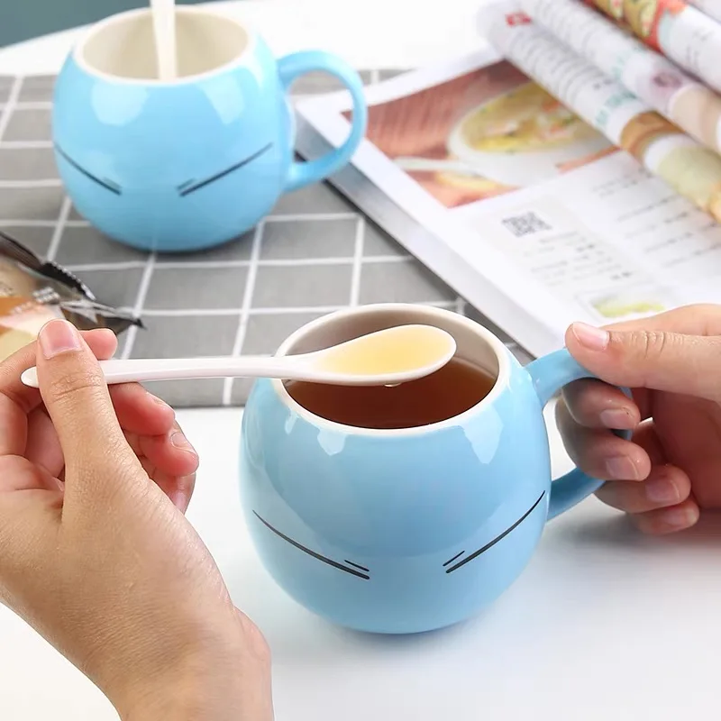 Kawaii الكرتون Tensei Shitara الوحل داتا كين ريمورو تيمبيست كوب سيراميك أنيمي ألعاب شخصيات الحركة ريمورو فنجان القهوة القدح أرقام