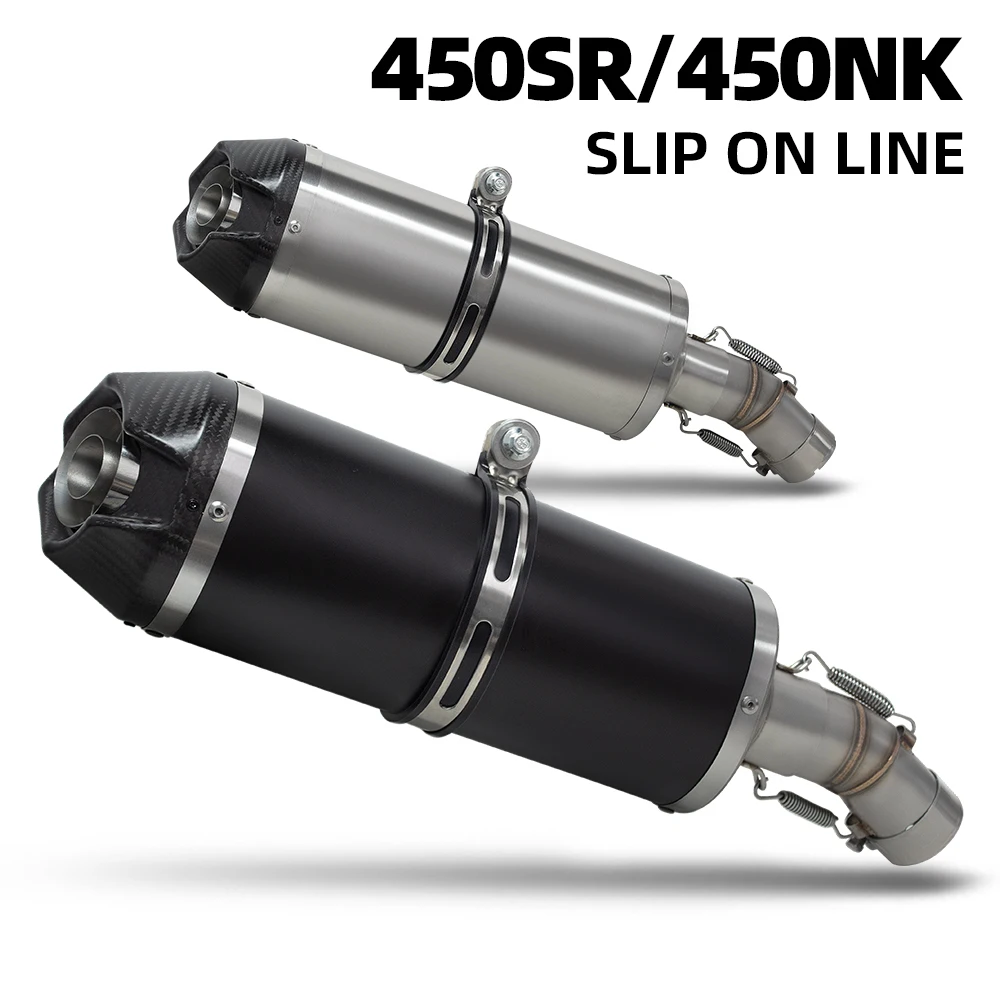 

450NK Exhaust Muffler For CFMOTO 450SR 450SS NK450 450 SR SS NK Motorcycle Exhausts Kit Street Bike Slip on Line with DB Killer