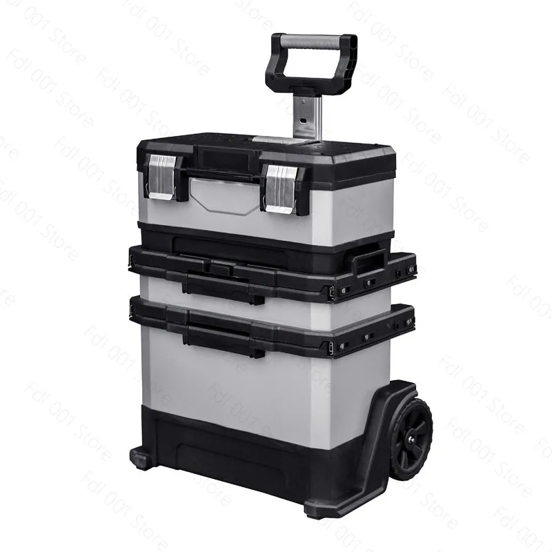 Extra-Large Metal Modular Tool Chest with Wheels for Hardware, Tools, and Repairs