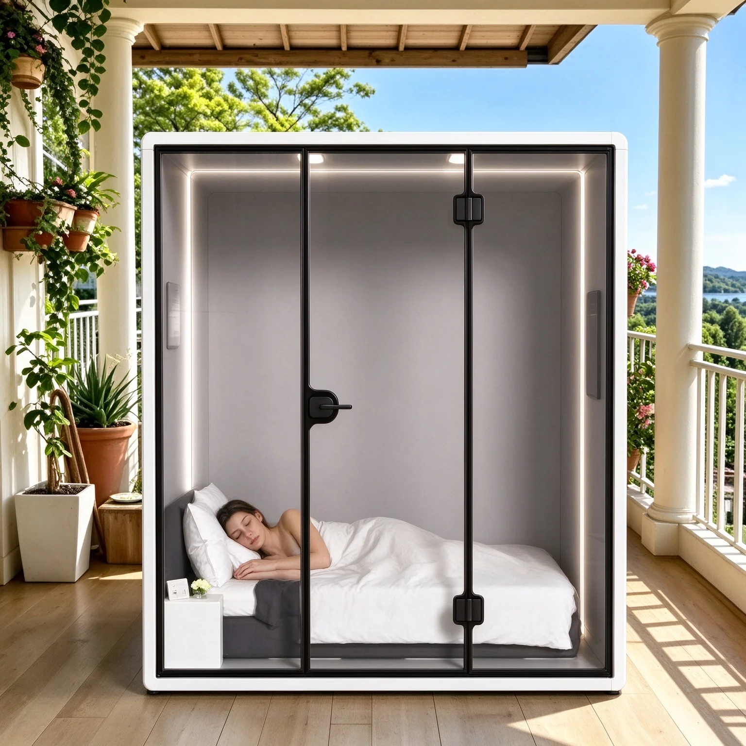 Mobile Acoustic Cabin Soundproof Pod Glass Panel Design For Library Individual Reading And Online Class - view 3