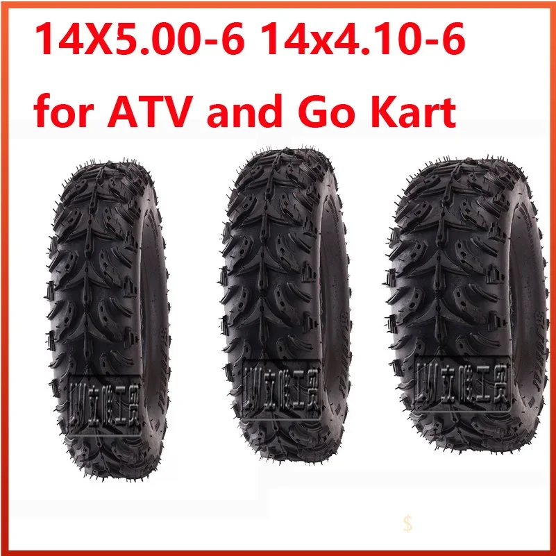 14X5.00-6 14x4.10-6 Tyre for Fuel Electric 4 Racing Wheels Buggy Karting Car ATV QUAD Go kart Parts 14 Inch Road Tubeless Tire