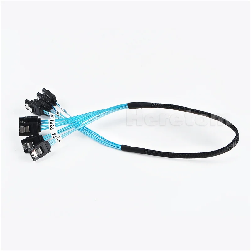 

NEW 4 SATA to 4 SATA Cable for IT MODE HBA CARD LSI 9212-4I4E 50CM