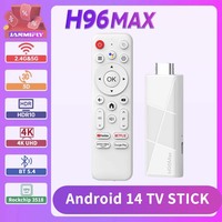 H96MAX TV Stick Android 14.0 4K HD RK3518 Wifi6 2GB RAM 16GB ROM Bluetooth5.4 Remote Control Home Theater Android TV Sticks Box