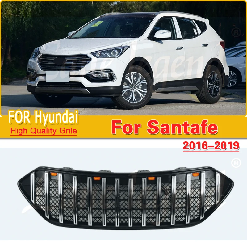 

For Hyundai SANTAFE 2016-2019 High quality replacement grille vertical bar decorative grill modified car grille