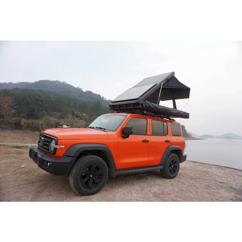 YTYIN Wholesale Overland Camping 2-3 Person Waterproof Overlanding Rooftop Tent Triangle Hard Shell Clamshell Car Roof Tent