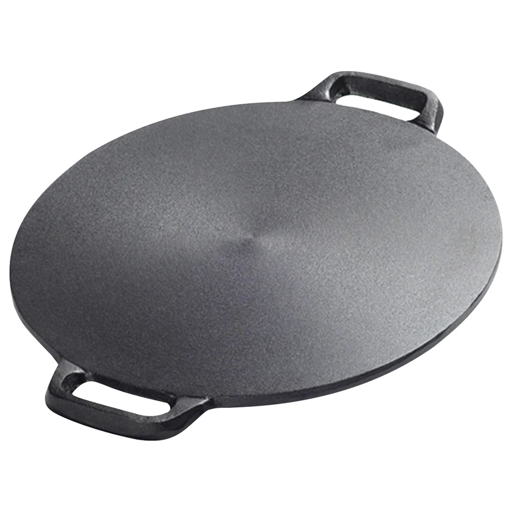 10,2/11/11,8/12,6/13,4 Zoll Grillpfanne mit Beschichtung, Gusseisen-Bratpfanne, Runde Grillplatte, Backblech für Zuhause, Party, Reisen und Outdoor