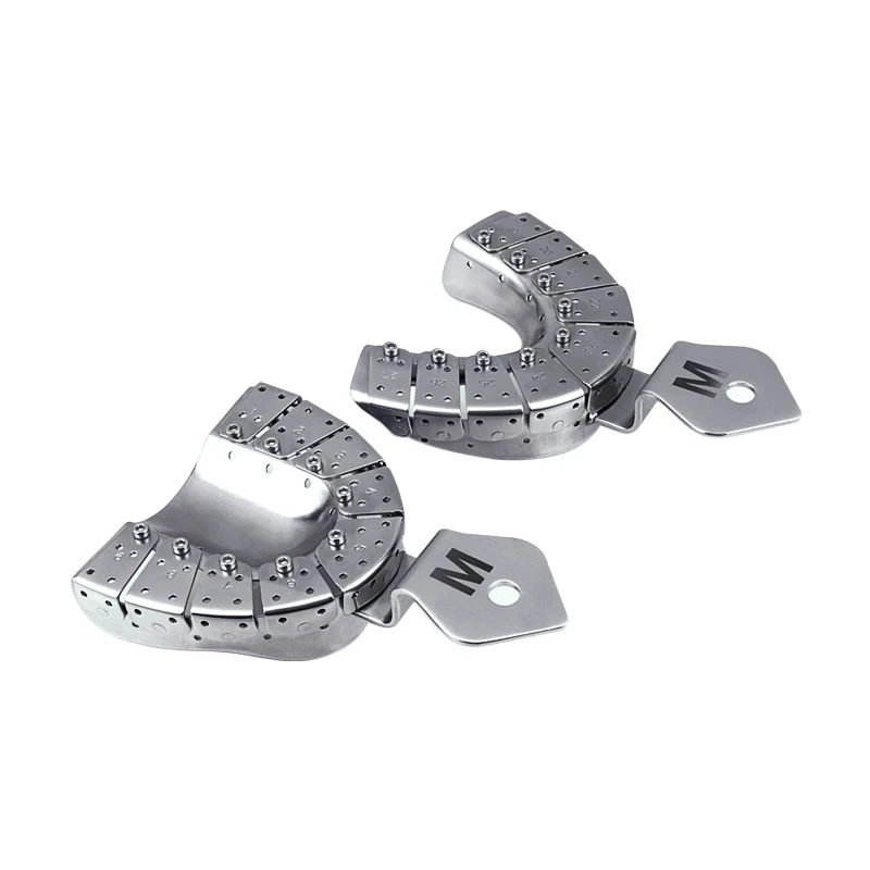 

Stainless Steel Teeth Dental Impression Tray Kit: Adjustable Teeth Mold Precision Dentistry Work L/M/S Size Dentista Accesorios