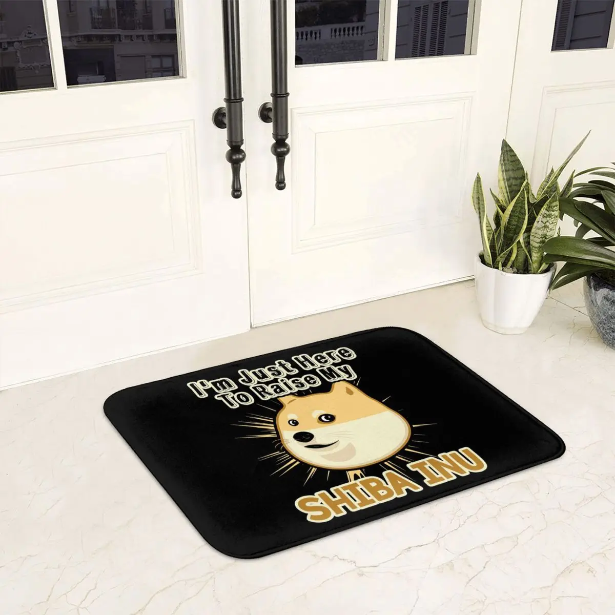 I'm Just Here To Raise My Shiba Inu Doormat Anti-skid Super Absorbent Bathroom Floor Mats Home Entrance Rugs Carpet Footpad