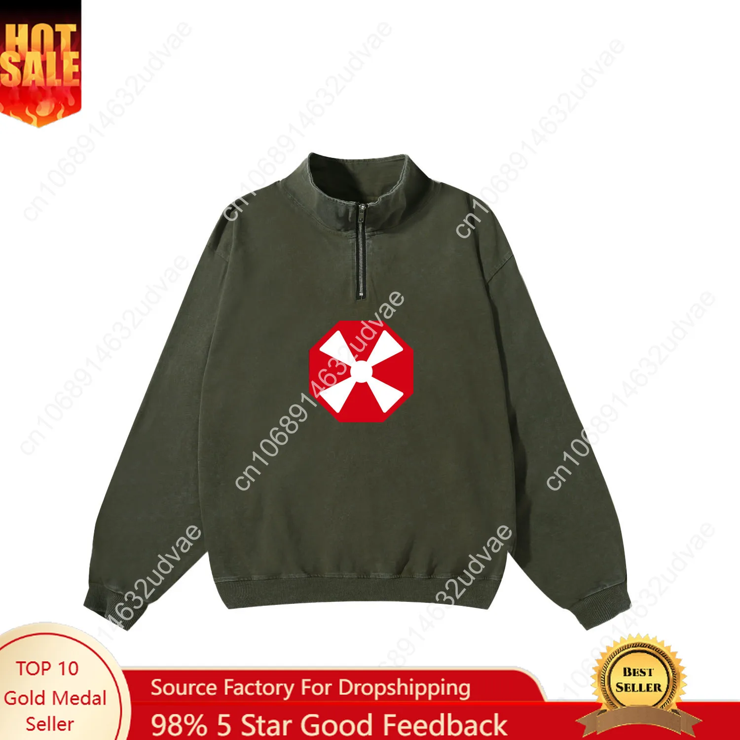 

8th Army Eighth EUSA Retro Sweatshirt Man Woman Teenager Vintage Pullover Half Zipper Sweat Custom Made Tops Sleeved Tshirt