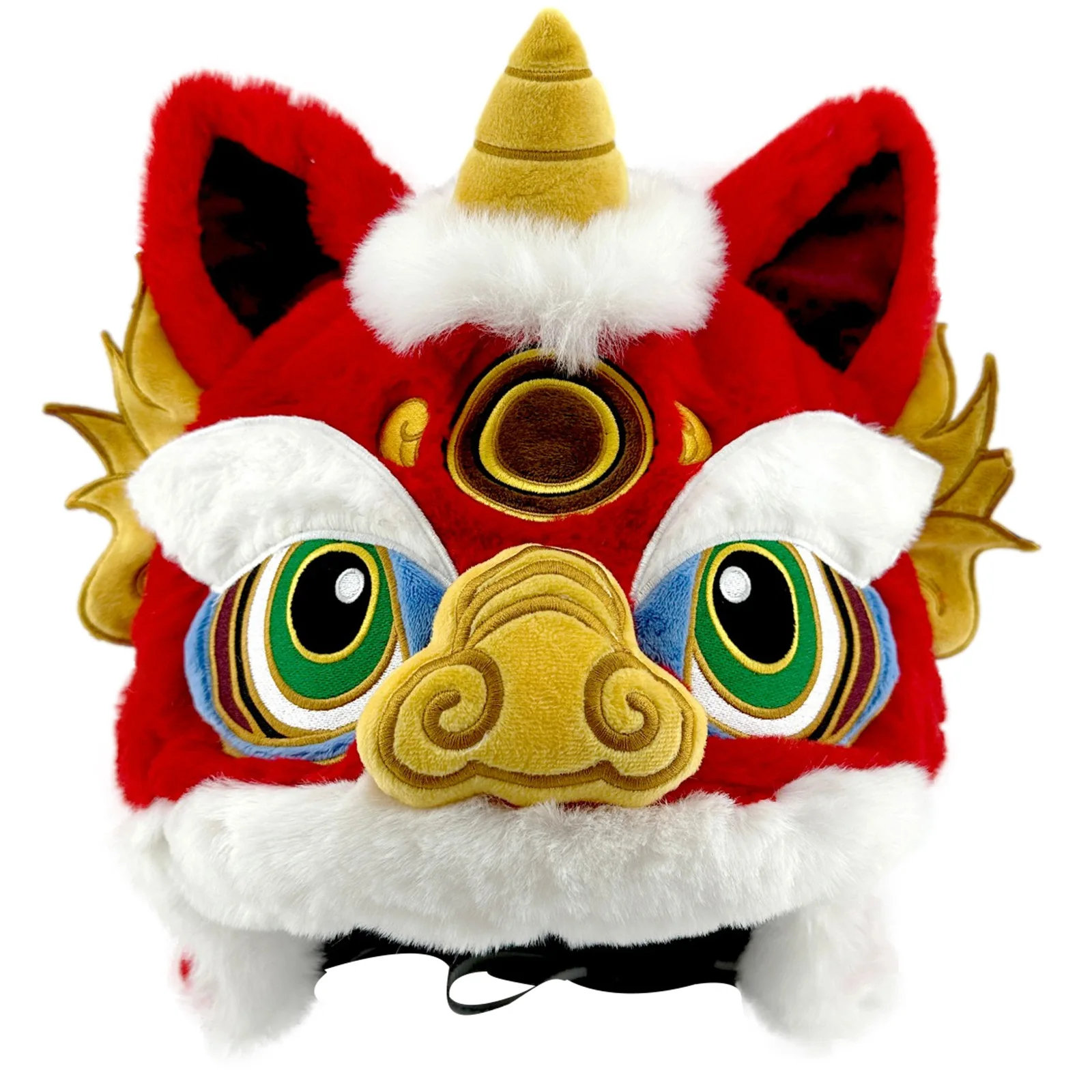 Xiong Qunye Copricapo per casco da sci invernale con animali di peluche per l'anno del vento cinese