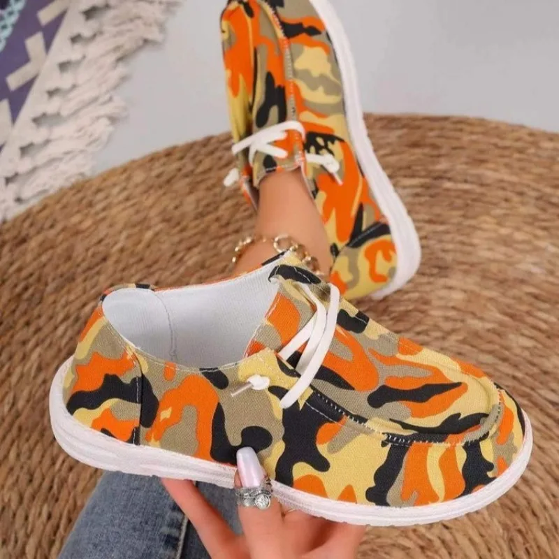 Thick Canvas Woman Flats Slip-on Mujer Zapatillas Ladies Loafers 2022 Autumn New Ultralight Lazy Boat Shoes Casual Sneakers