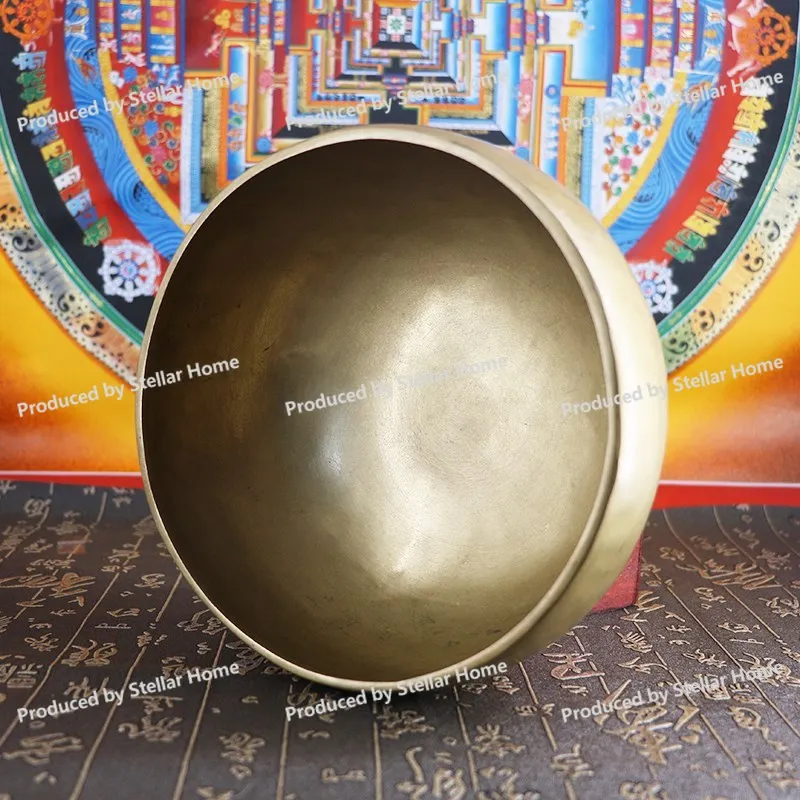 

Nepalese Handmade Sound Singing Bowl Indian Yoga Sound Therapy Bowl Physiotherapy Xizang Singing Bowl 18CM Bronze Chime