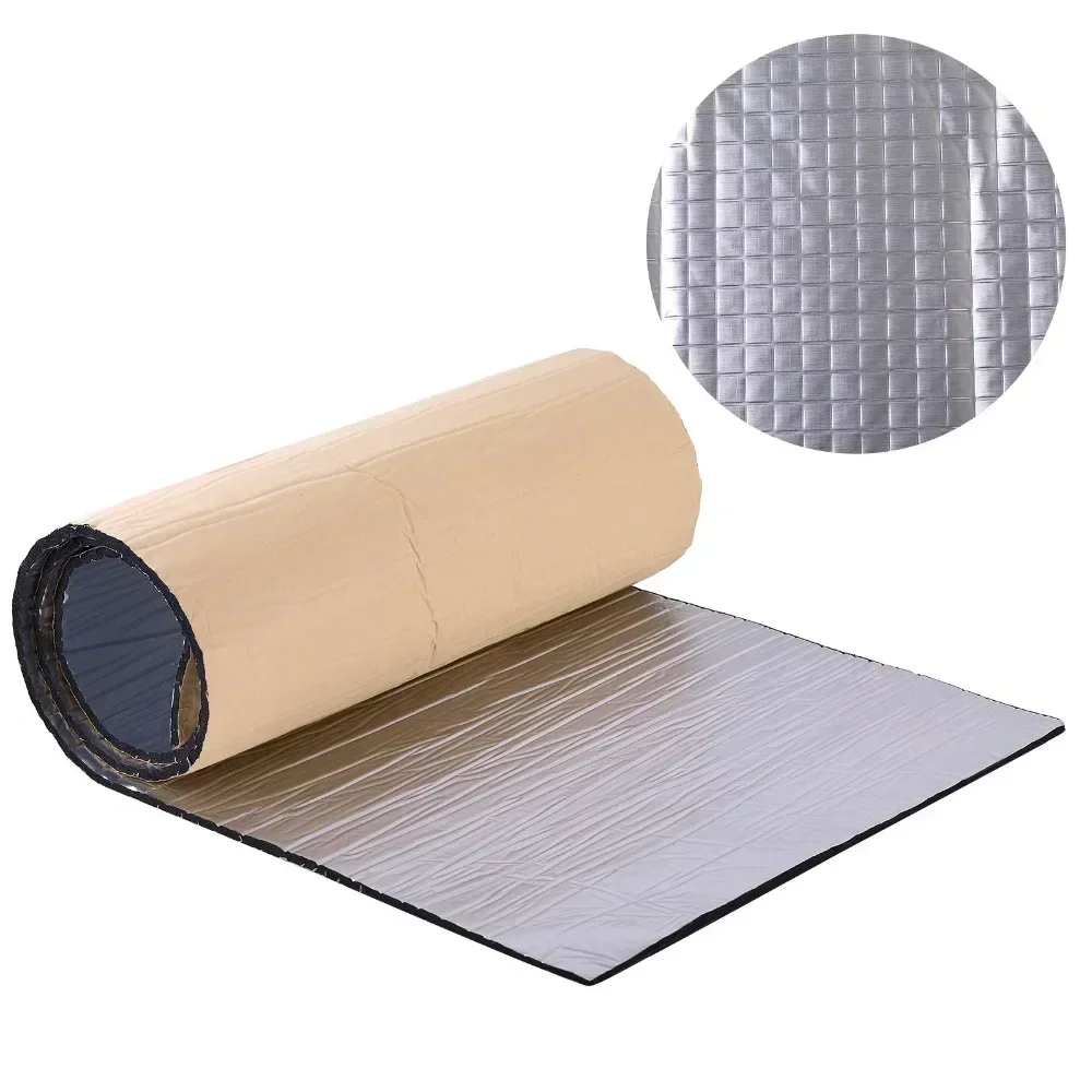500x2000x10mm Dicke Selbstklebende Aluminiumfolie Hitzeschutz Schalldämmungsmatte für Autotür Motorhaube Isolierung – Detail 6