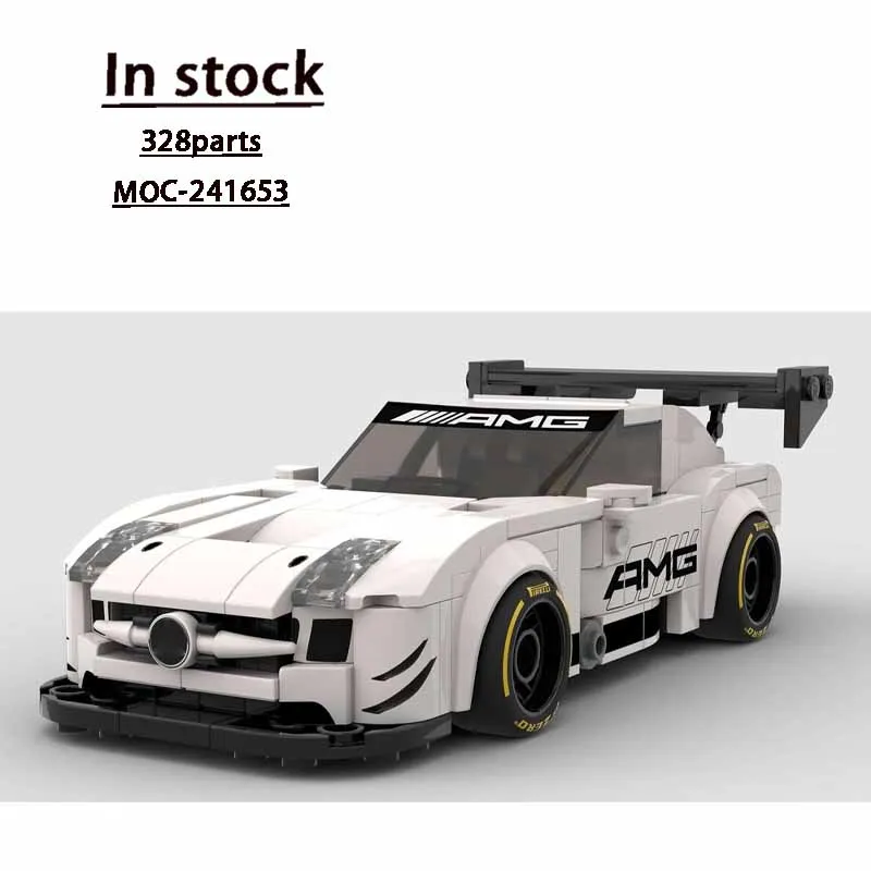 

MOC-241653New White City Sports Racing Car Building Block Model328Parts MOC Creative Boys Children's Birthday Christmas Toy Gift